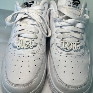 Nike Air Force One Just Do It White Sneakers